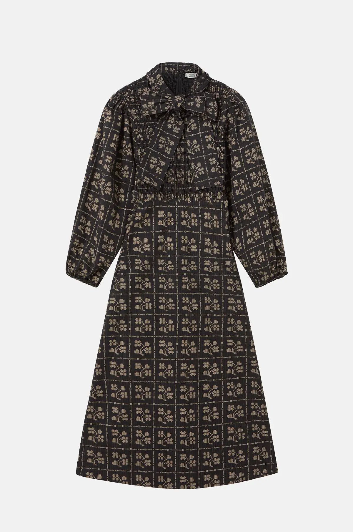 Print Cotton Smock Dress - OEM