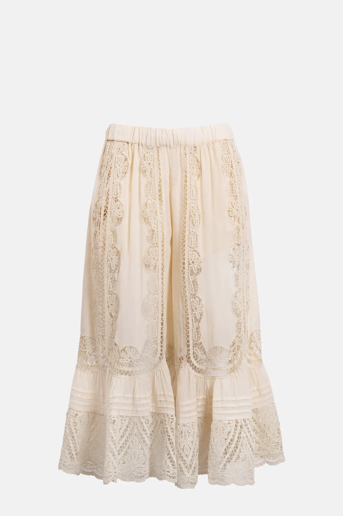 Embroidered Wide Leg Cropped Pants - OEM