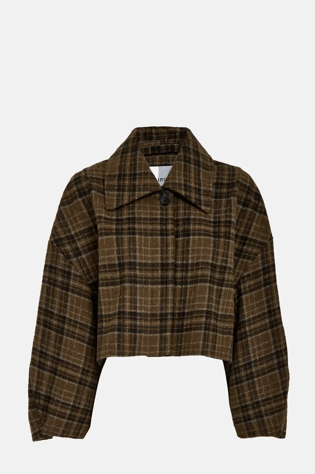 Cropped Check Bomber Jacket - OEM