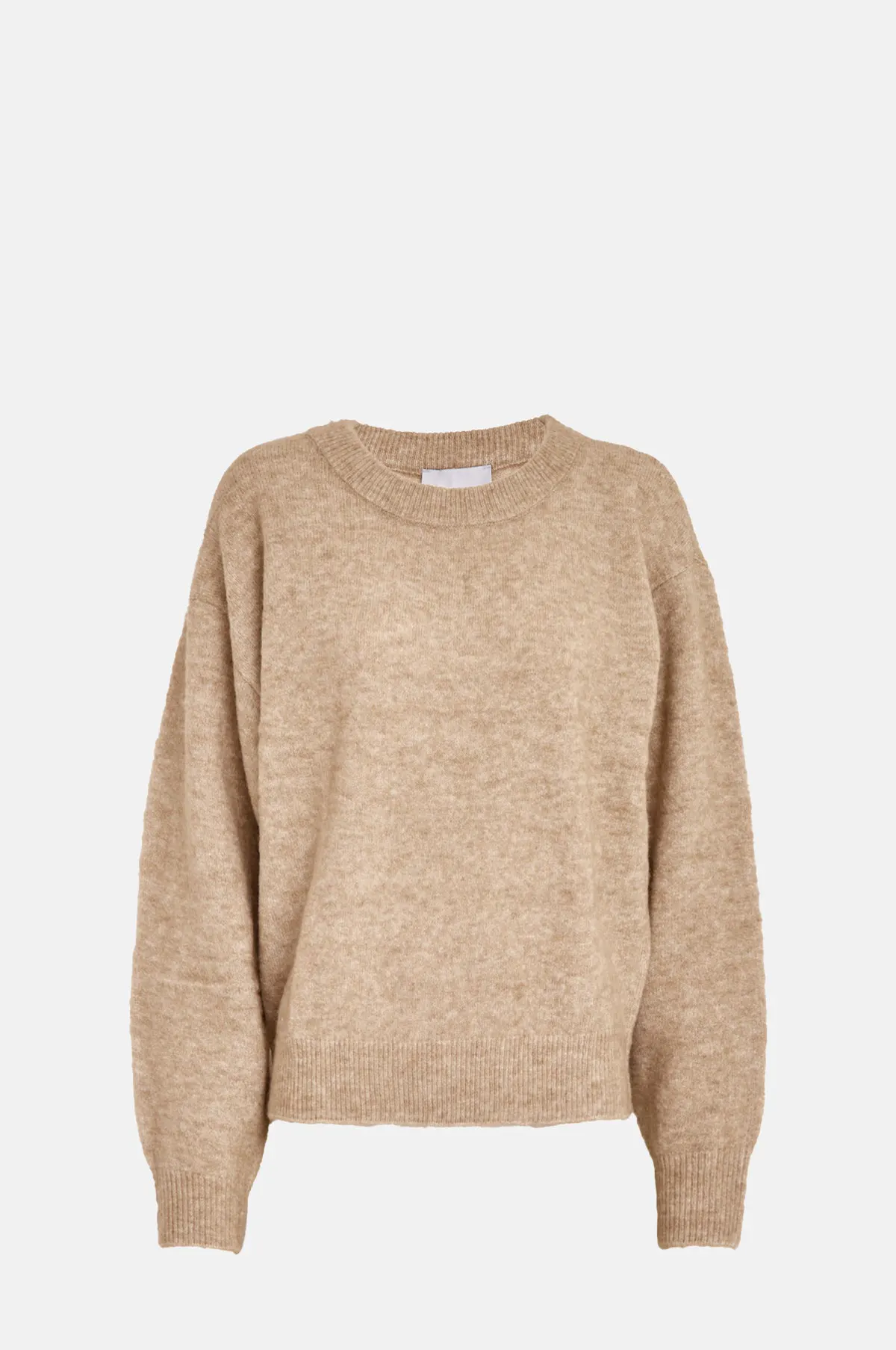 Sand Gray Oversized Round Neck Knit - OEM