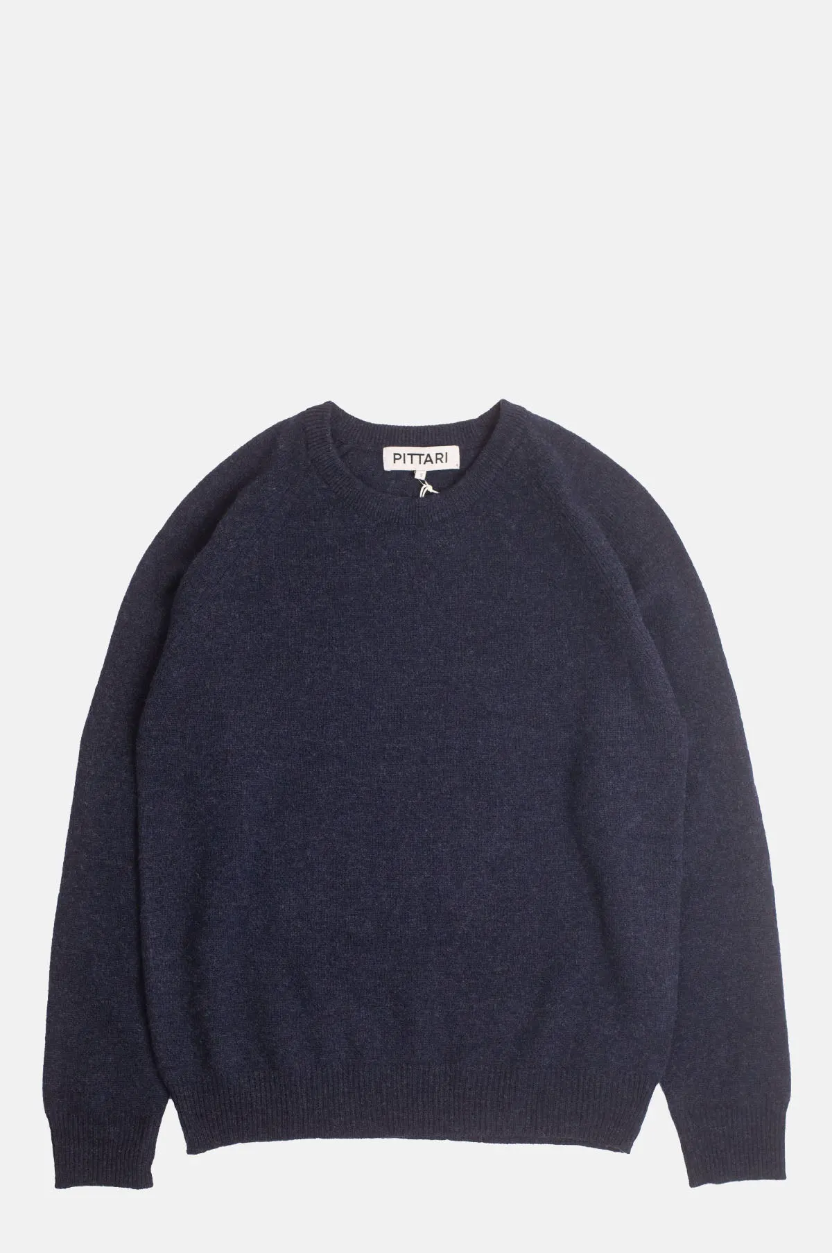Merino Lambswool Crewneck Sweatshirt Knit Indigo Melange - OEM