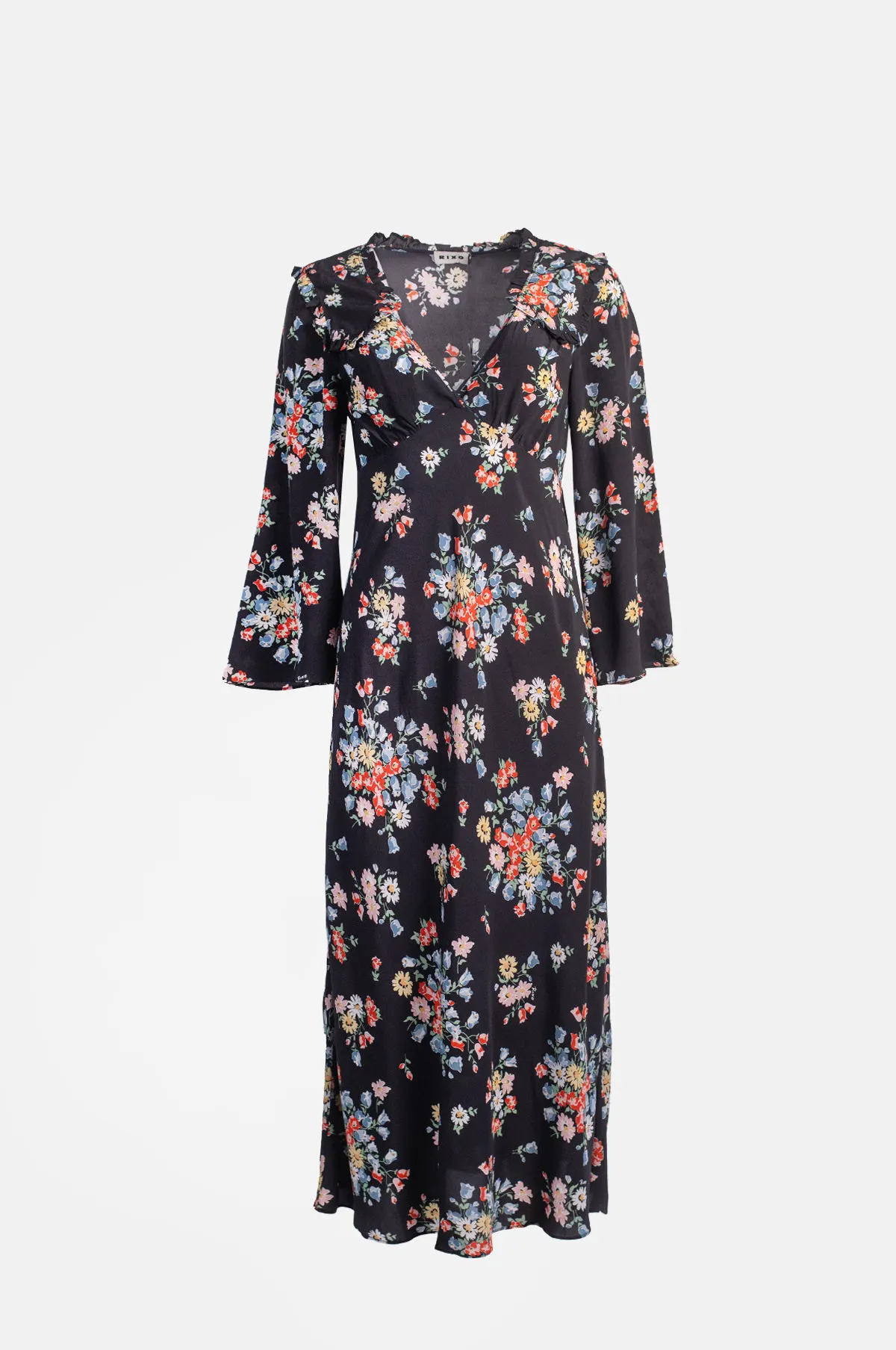 Long Sleeve Floral Maxi Dress - OEM