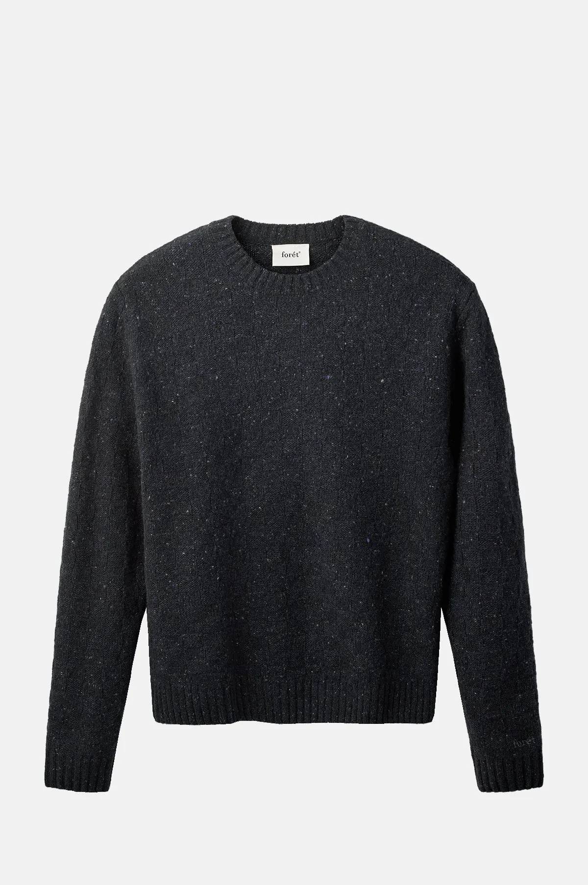 Wool Blend Cross Hatch Knit Pullover - OEM