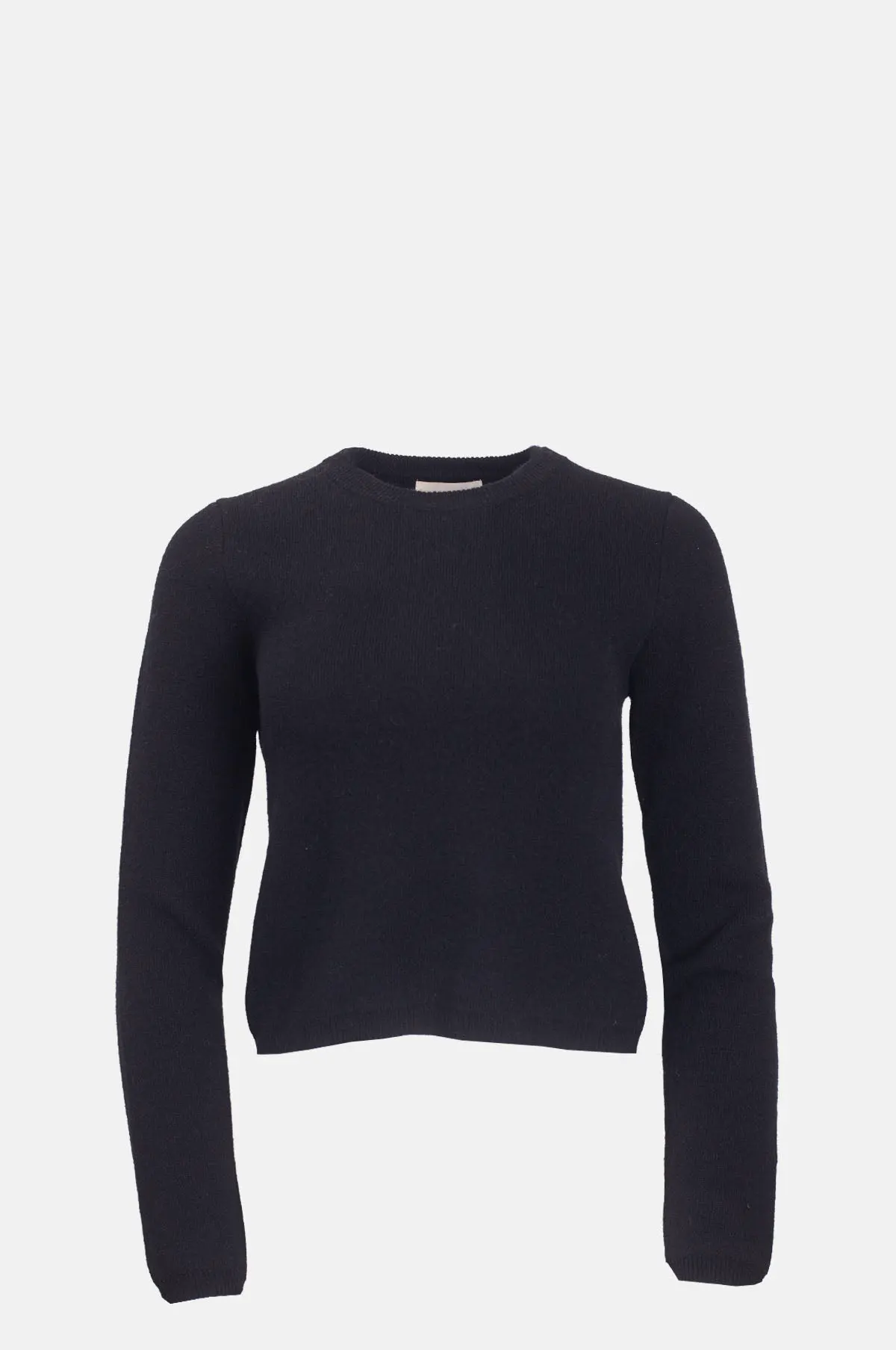Black Cashmere Spandex Stretch Crew Jumper - OEM