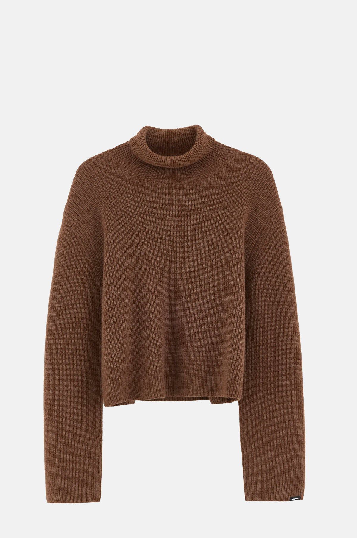Cashmere Turtle Neck Cropped Knit - OEM