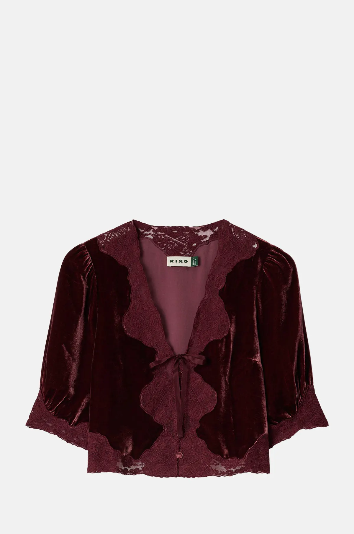 Silk Velvet Bordeaux Party Top - OEM
