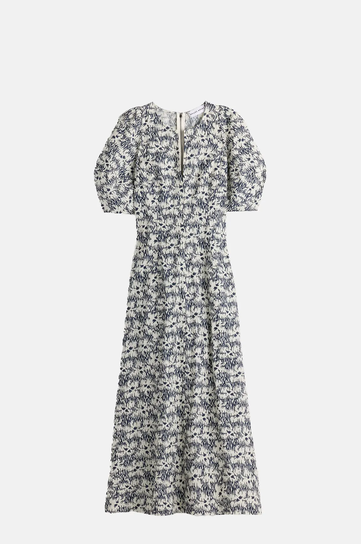 Sculpted Crinkle Lantern Sleeve Maxi Dress - OEM
