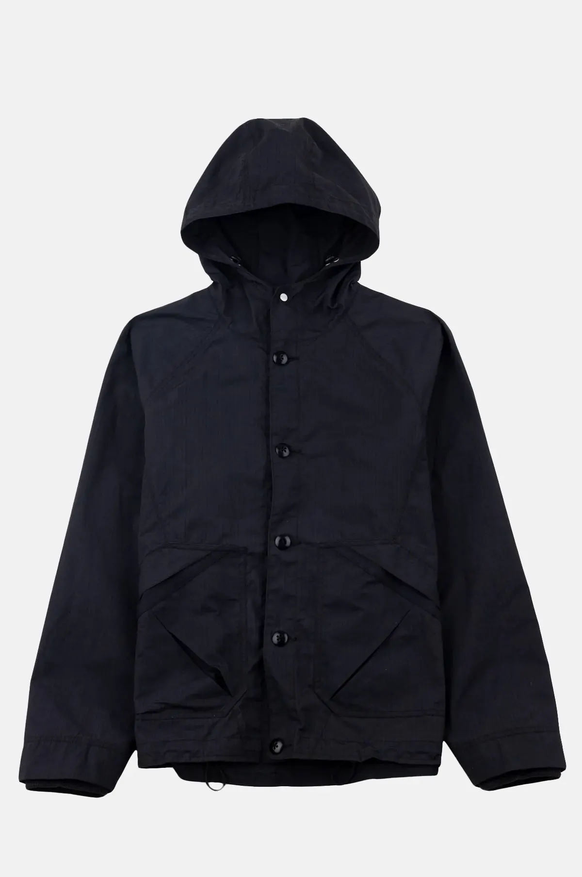 Soft Black Waxed Ripstop Anorak - OEM