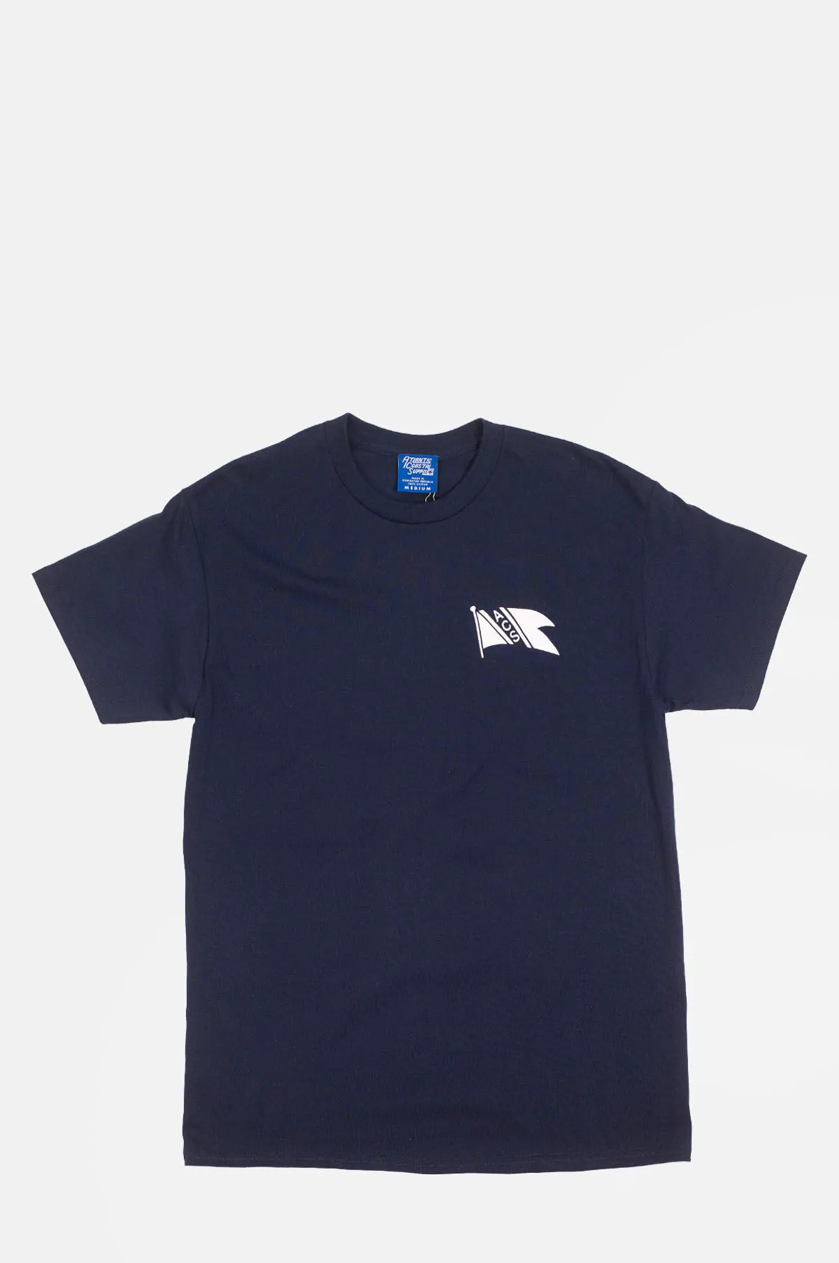 Navy Cotton Short Sleeve Logo Tee - OEM