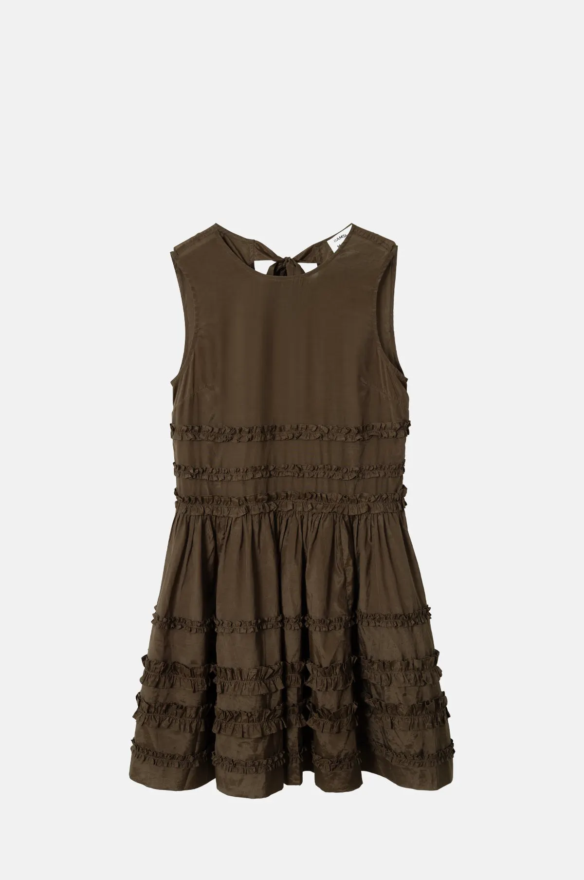 Sheer Drop Waist Ruffle Midi Dress - OEM