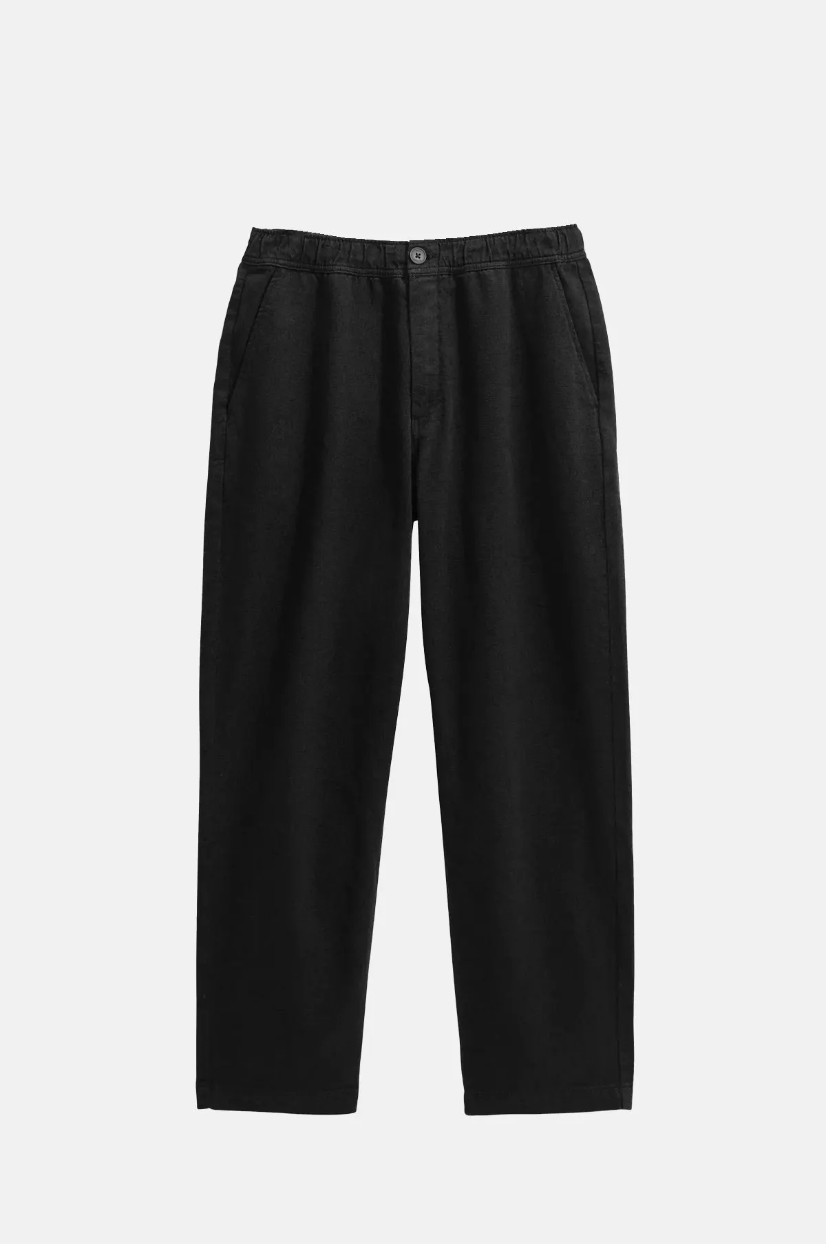 Black Organic Cotton Twill Tapered Trouser - OEM