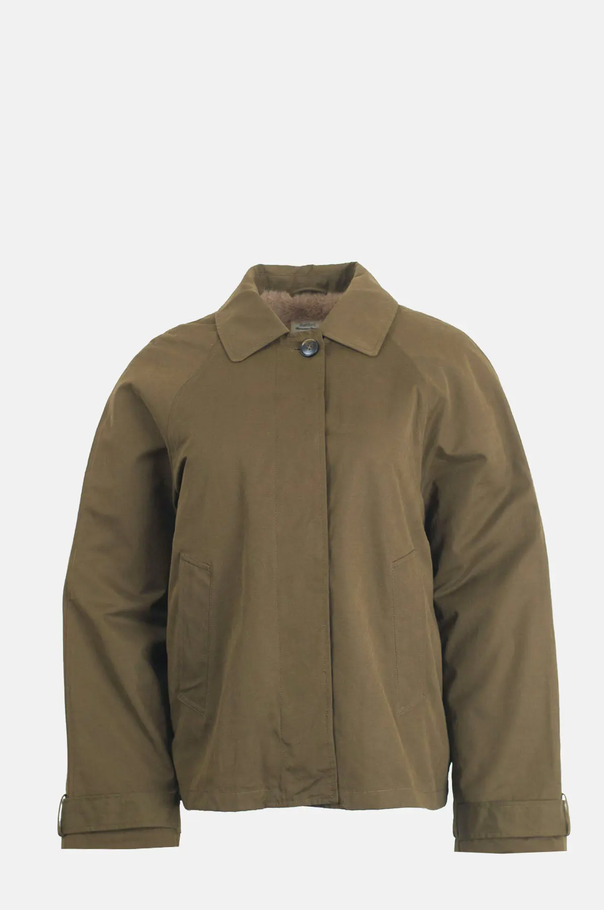 Short Cotton Gabardine Trench Coat - OEM