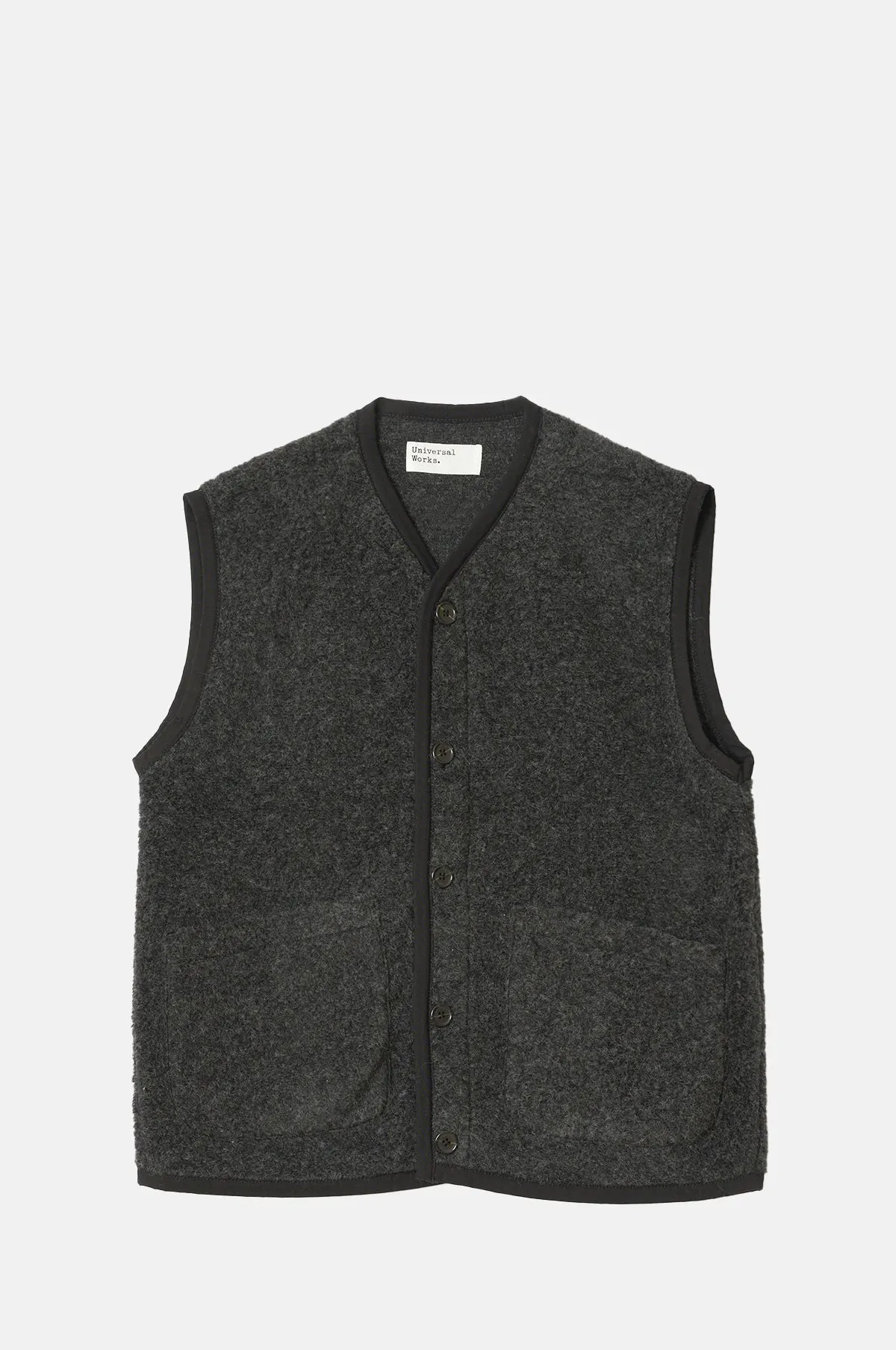 Charcoal Boucle Fleece Gilet - OEM