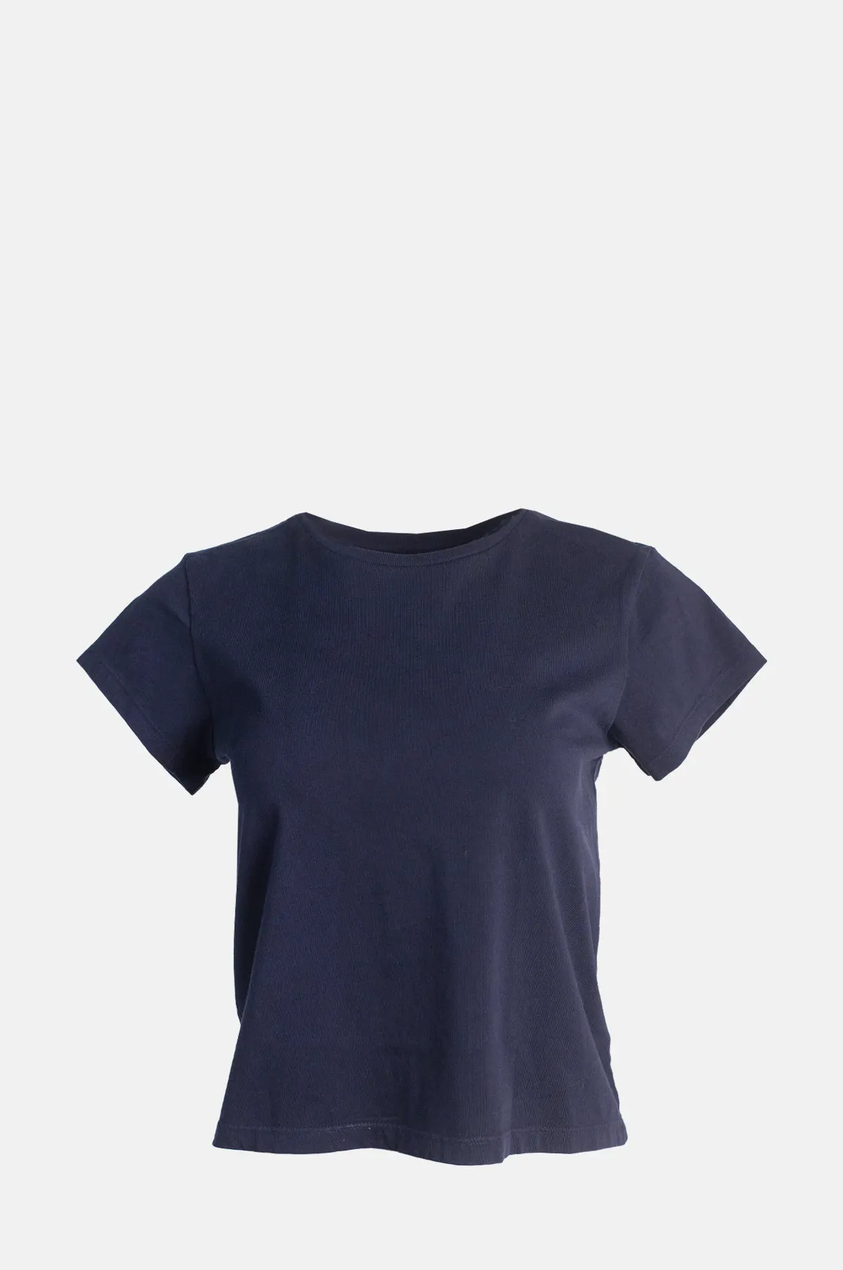 Navy Cropped Cotton Jersey Baby Tee - OEM