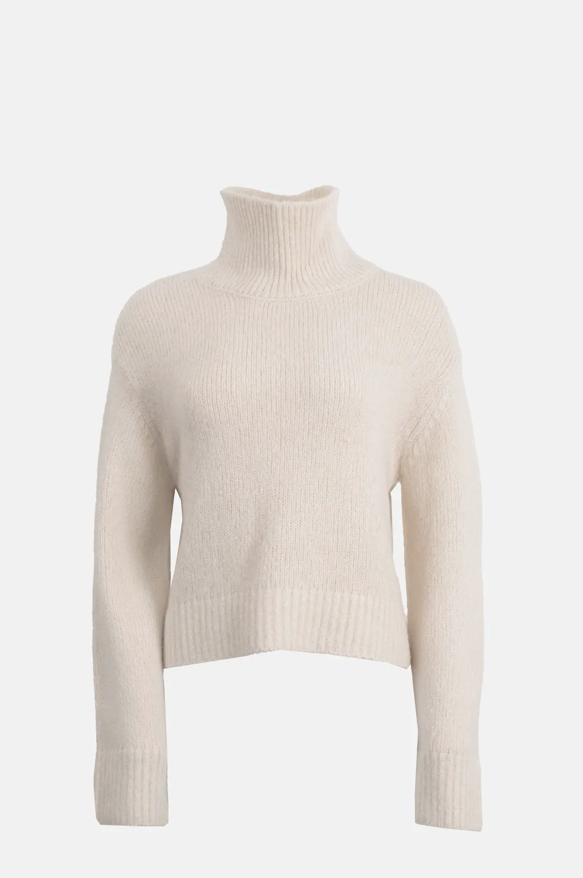 Alpaca Silk Boxy Roll Neck Knit - OEM