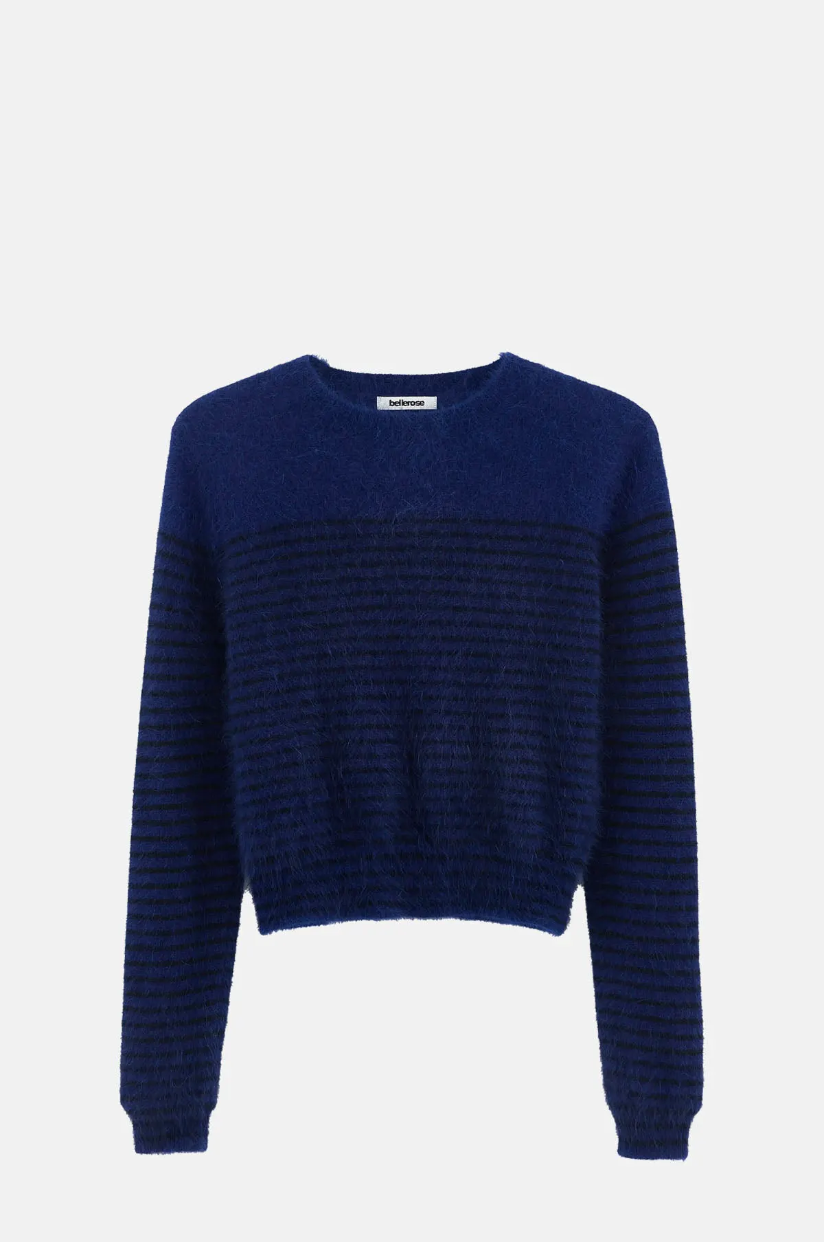 Angora Blend Tonal Stripe Crew Neck Jumper - OEM
