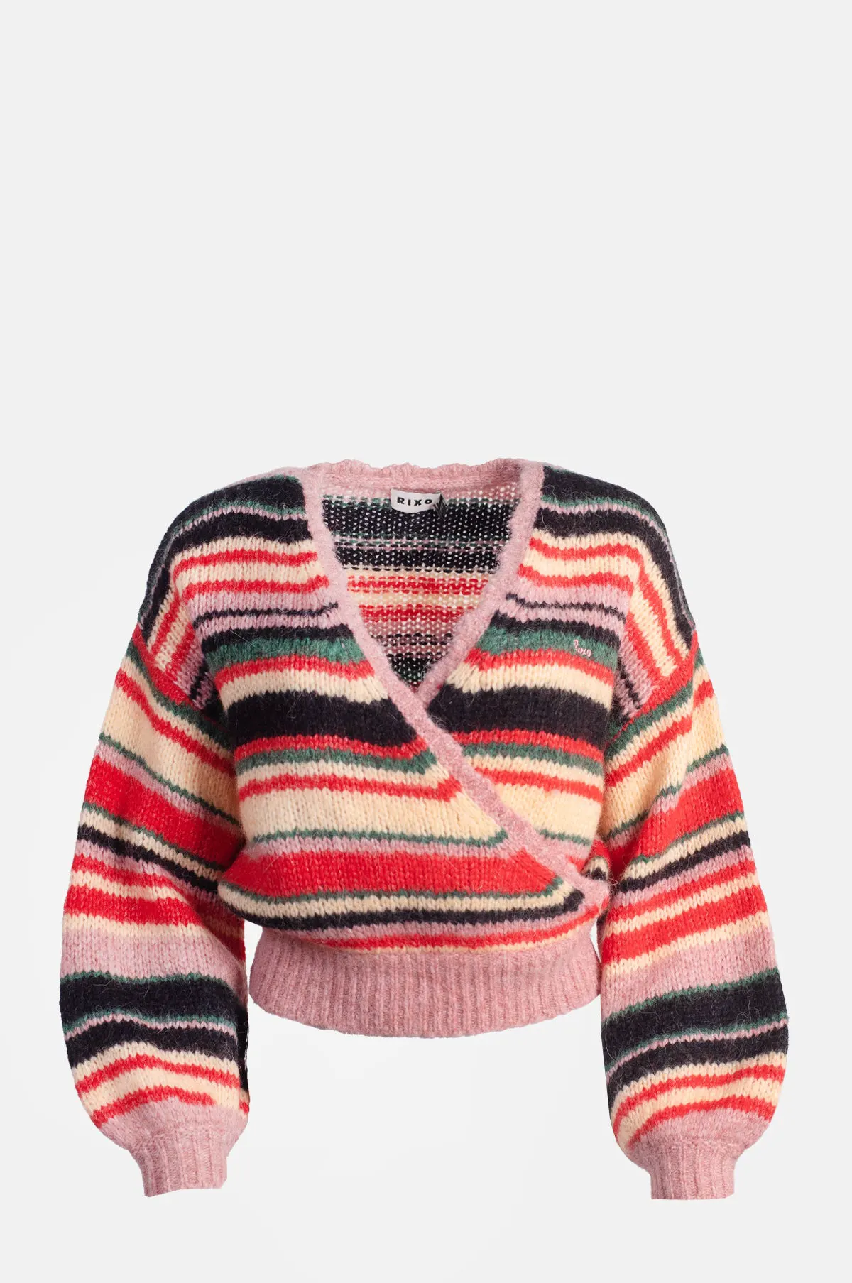 Multi Stripe Wool Alpaca Crossover Jumper - OEM