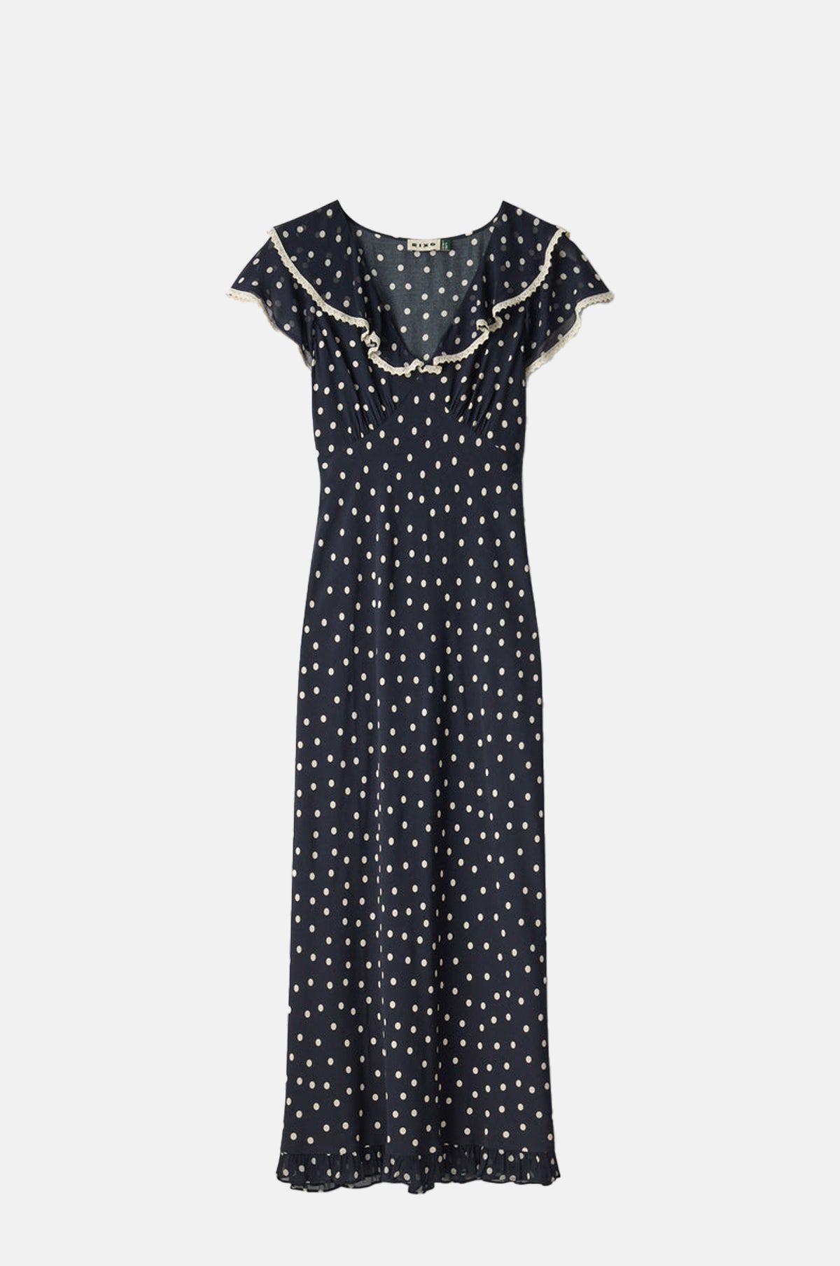 Bias Cut Polka Dot Midi Dress - OEM