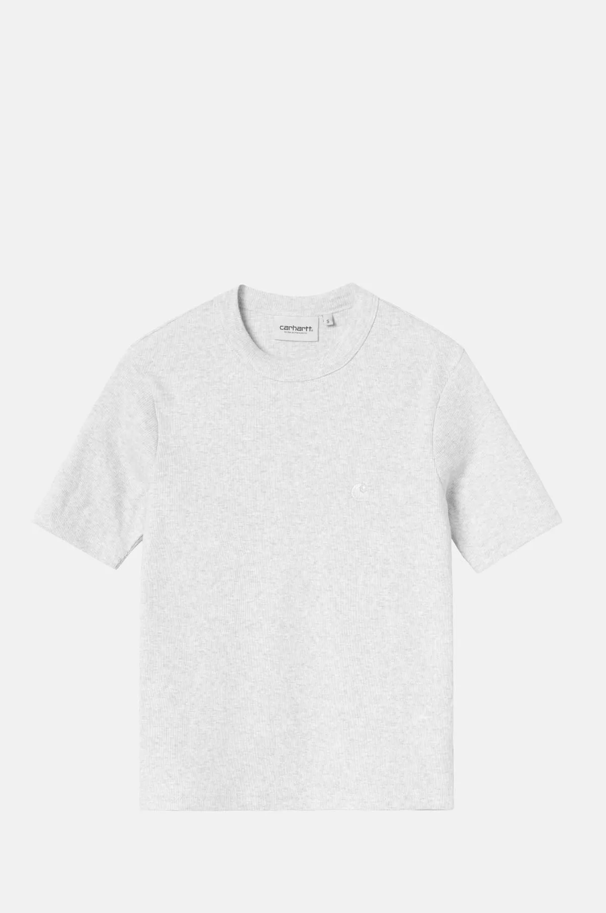 Ash Heather Ribbed Slim Fit Baby Tee - OEM