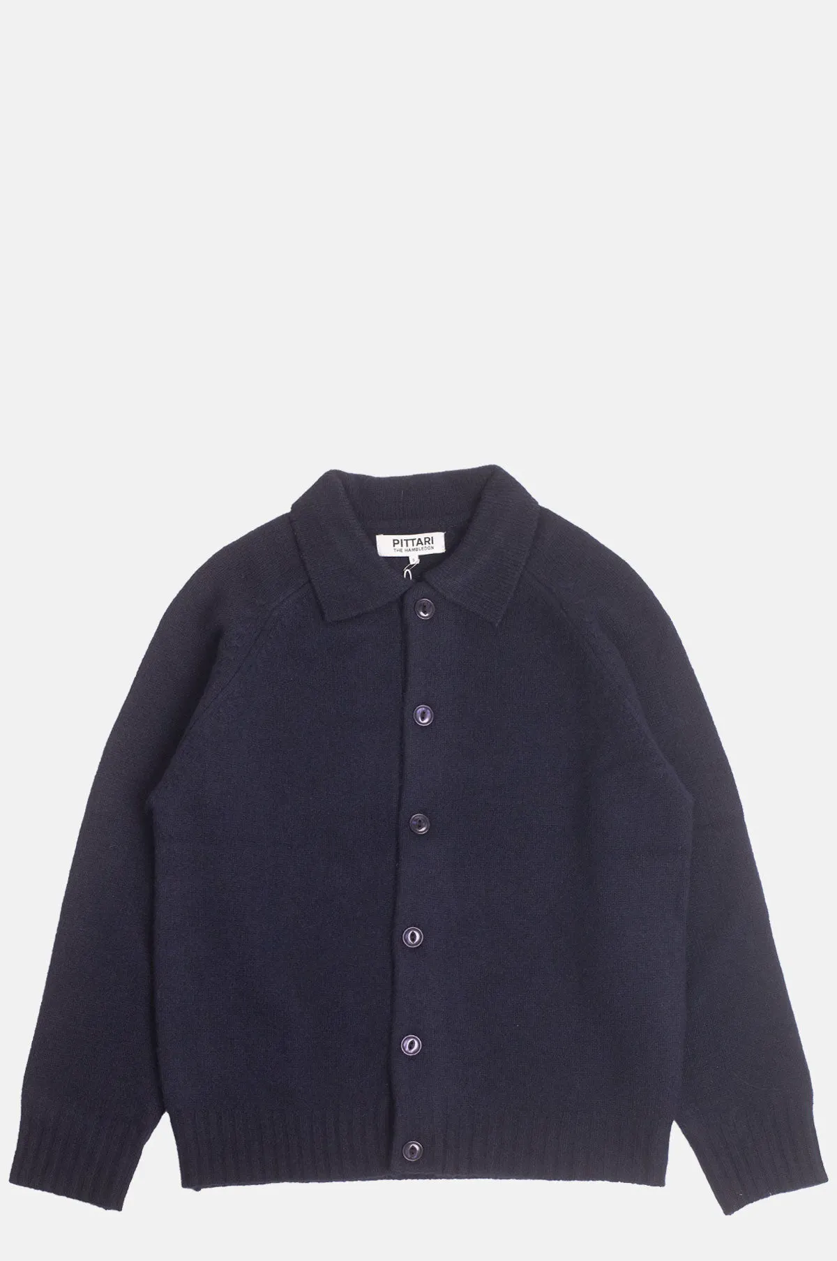 5 Gauge Lambswool Button Through Cardigan Navy - OEM