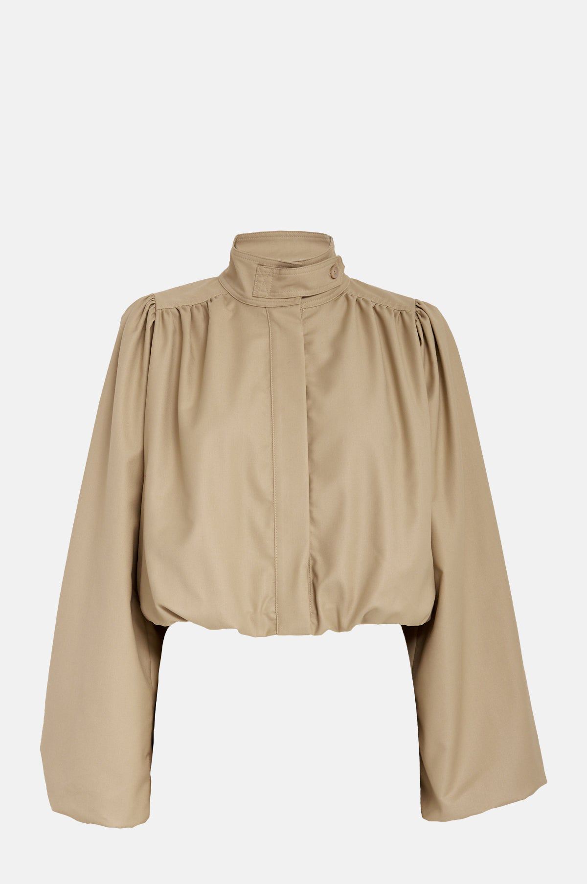 Cropped Balloon Sleeve Jacket - OEM