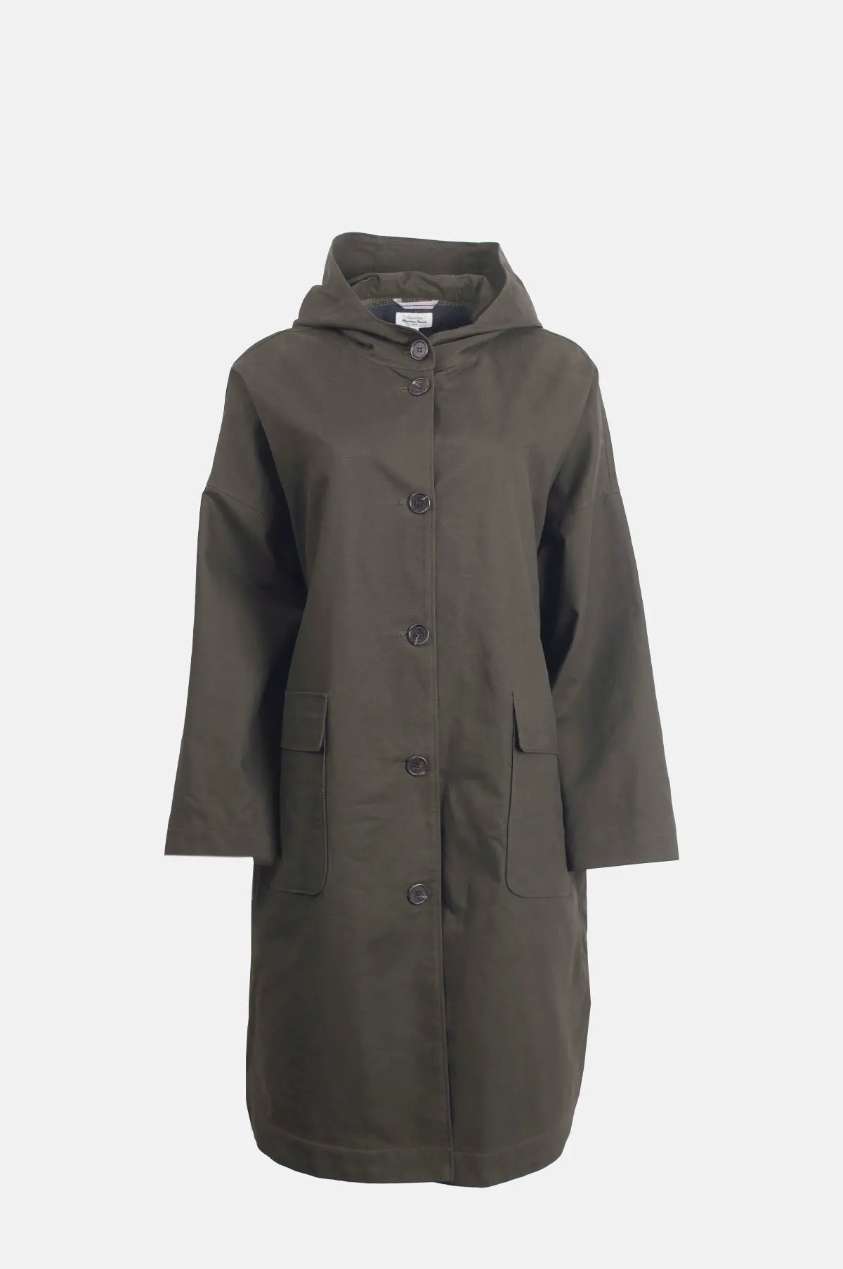 Hooded Cotton Relaxed Fit Coat - OEM