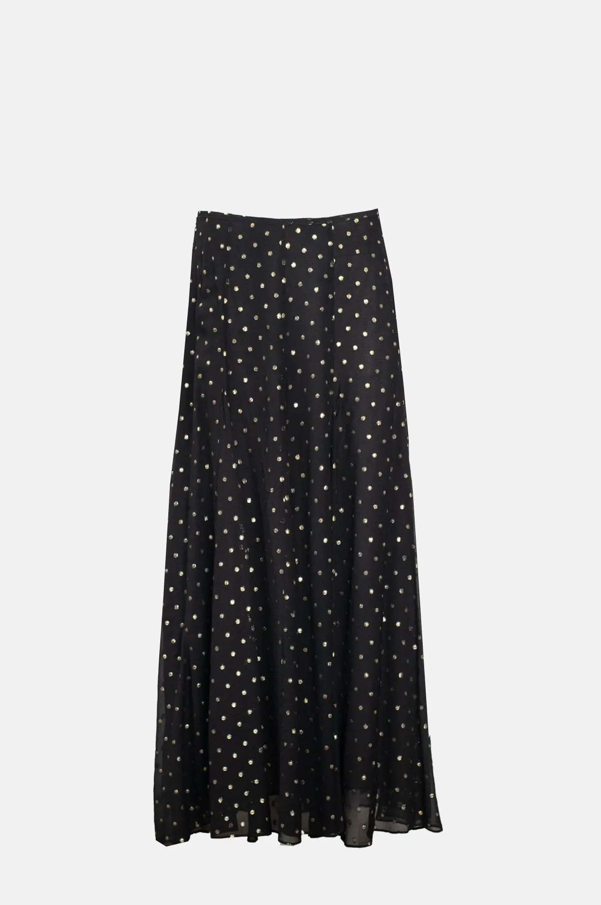 Gold Polka Dot Midi Skirt - OEM