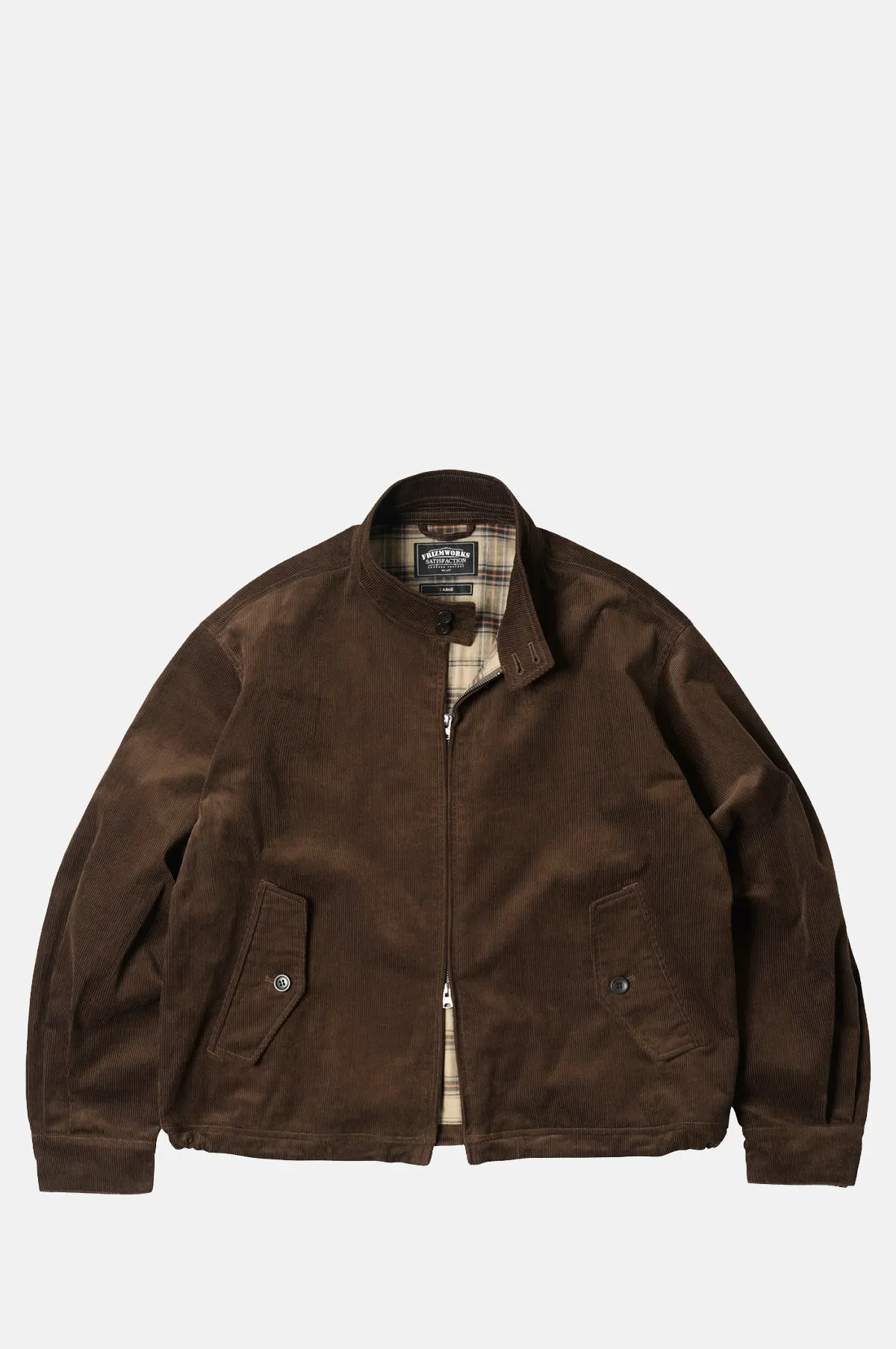 Cotton Corduroy Harrington Jacket with Stand Collar - OEM