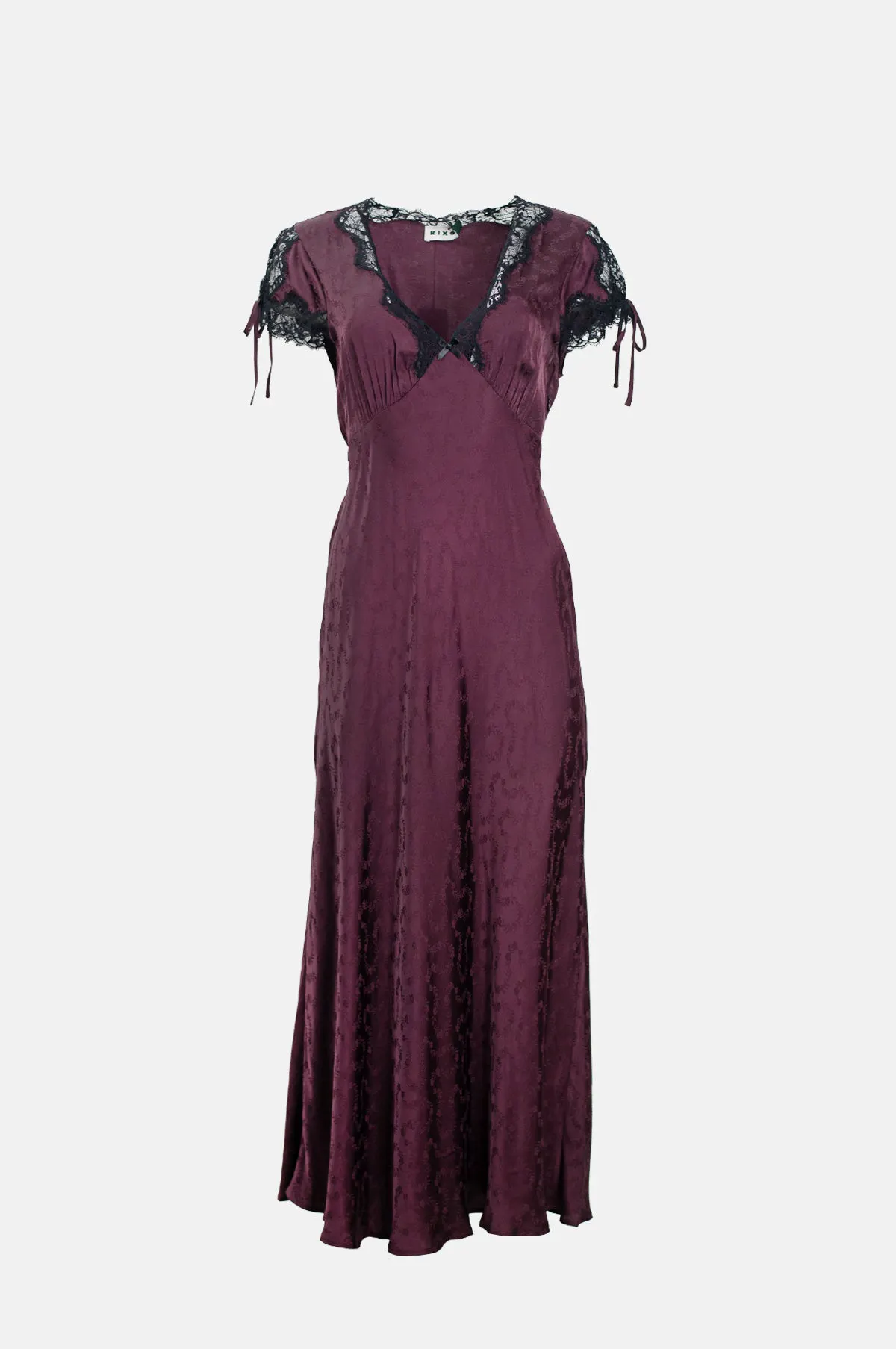 Floral Jacquard Midi Dress - OEM