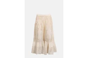 Embroidered Wide Leg Cropped Pants - OEM