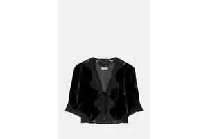 Silk Velvet Cropped Top - OEM