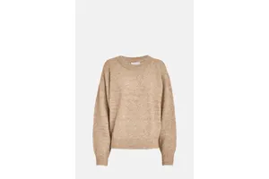 Sand Gray Oversized Round Neck Knit - OEM