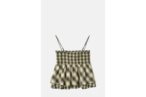 Smocked Check Cami Top - OEM
