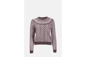 Jacquard Yoke Wool Cashmere Crew - OEM