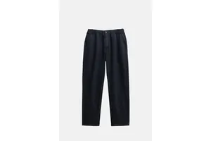 Navy Organic Cotton Tapered Trouser - OEM