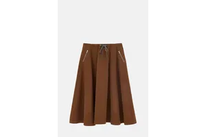 Cotton A Line Midi Skirt - OEM