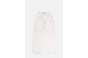 Wide Leg Drawstring Waist Rigid Denim Trouser - OEM