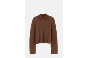 Cashmere Turtle Neck Cropped Knit - OEM
