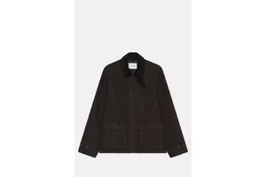 Herringbone Wool Blend Zip Jacket - OEM