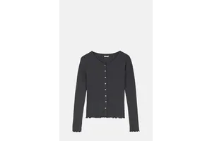 Organic Cotton Pointelle Cardigan - OEM