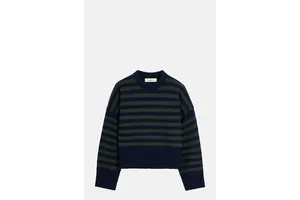 Oversized Merino Wool Striped Jumper - OEM