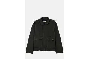 Recycled Wool Blend Cropped Raglan Coat - OEM