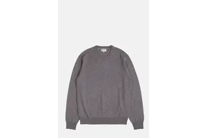 Wool Cashmere Blend Raglan Crew Pullover Nut - OEM
