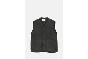 Charcoal Boucle Fleece Gilet - OEM