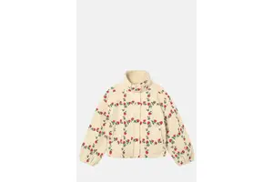 Roses Grid Sherpa Fleece Jacket - OEM