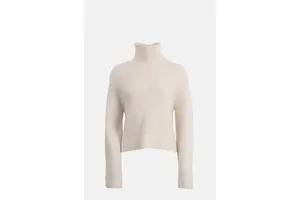 Alpaca Silk Boxy Roll Neck Knit - OEM