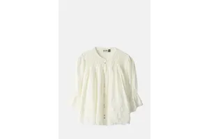 Boxy Lace Trim Blouse - OEM