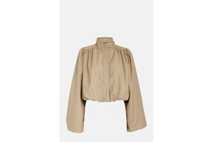 Cropped Balloon Sleeve Jacket - OEM