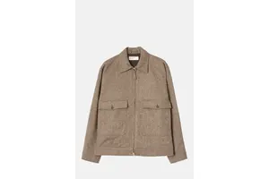 Wool Blend Herringbone Workwear Jacket - OEM