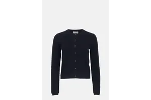 Black Cashmere Spandex Stretch Cardigan - OEM